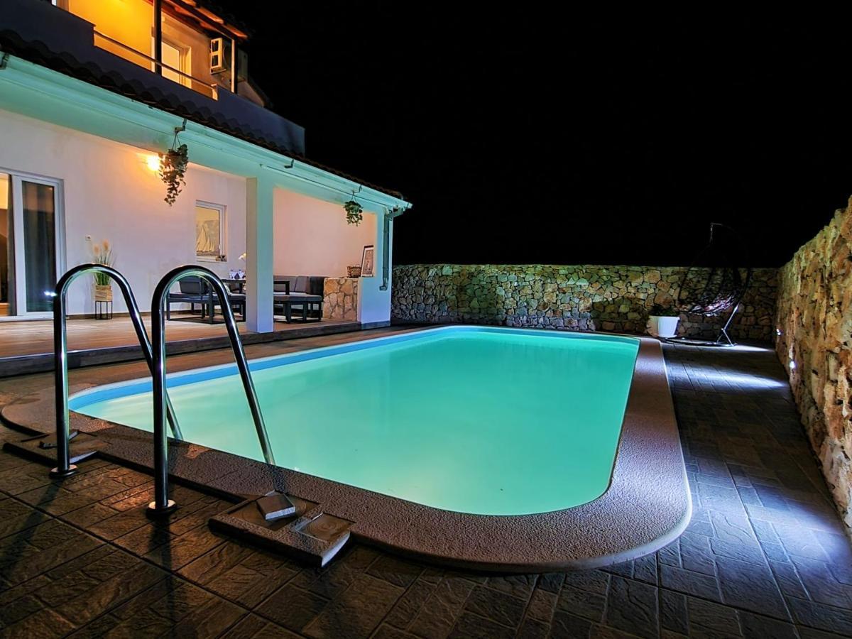 Anas Lagoon Holiday House With Pool At Azure Beach Drvenik Mali Eksteriør billede